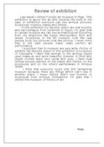 Összefoglalók, jegyzetek 'Review of the Exibition', 1.                
