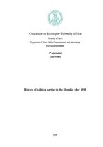 Esszék 'History of Political Parties in Slovakia after 1989', 1.                