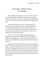 Esszék 'Konventioneller vs. nachhaltiger Tourismus - Hagyományos vs. Ökoturizmus', 1.                