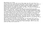 Esszék 'A school newspaper article. Deals with the materialism in our society(our bodies', 1.                