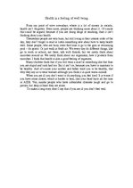 Esszék 'Health Is a Feeling of Well Being', 1.                