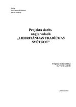Kutatási anyagok 'Celebration Traditions', 1.                