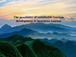 Kutatási anyagok 'The Possibility of Sustainable Tourism Development in Mountain Tourism', 8.                
