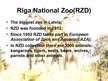 Prezentációk 'Zoos in Latvia', 3.                