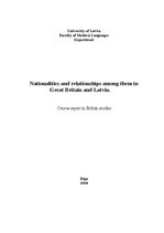 Kutatási anyagok 'Nationalities and Relationships among Them in Great Britain and Latvia', 1.                