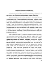 Esszék 'Global Marketing Strategies', 4.                