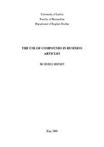 Kutatási anyagok 'The Use of Compounds in Business Articles', 1.                