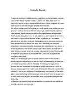 Esszék 'Creativity Journal', 1.                