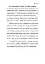 Esszék 'Cost Production Minimization', 1.                