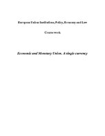 Kutatási anyagok 'Economic and Monetary Union. A Single Currency', 1.                