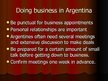 Prezentációk 'Business Travel to Argentina', 14.                