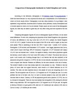 Kutatási anyagok 'Comparison of Demographic Tendencies in United Kingdom and Latvia', 1.                