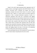 Kutatási anyagok 'Interpol and Latvian Police', 1.                