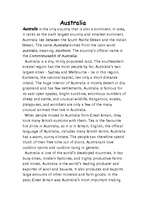 Kutatási anyagok 'Australia ', 1.                