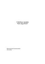 Esszék 'Crisis Issue Analysis - Livu Aqua Park', 1.                