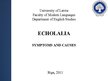 Prezentációk 'Symptoms and Causes of Echolalia', 1.                