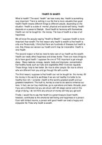 Esszék 'Health Is Wealth', 1.                