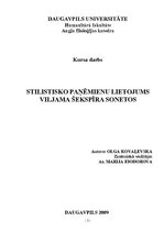 Kutatási anyagok 'The Usage of Stylistic Devices in the Sonnets of William Shakespeare', 2.                