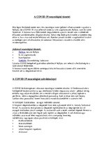 Összefoglalók, jegyzetek 'A  Covid-19 neurológia tünetei', 1.                