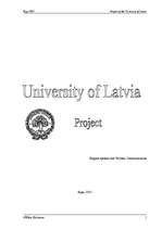 Kutatási anyagok 'Information about the University of Latvia', 1.                