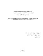 Kutatási anyagok 'Analytical Report of an Interview of a Chief Executive Officer of Creative Indus', 1.                