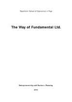 Kutatási anyagok 'The Way of Fundamental Ltd', 1.                