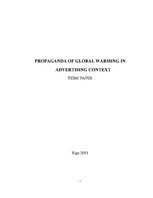 Kutatási anyagok 'Propaganda of Global Warming in Advertising Context', 1.                