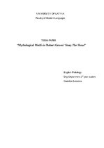 Kutatási anyagok 'Mythological Motifs in Robert Graves’ Story "The Shout"', 1.                