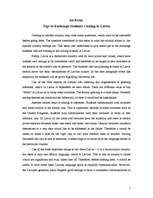 Esszék 'Tips to Exchange Students Coming to Latvia', 1.                