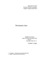 Esszék 'The Human’s Face', 2.                