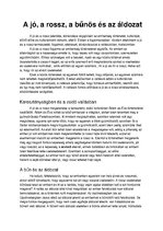 Összefoglalók, jegyzetek 'A Jó és a Rossz szerepének elemzése bemutatása', 1.                