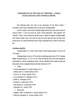 Esszék 'Comparison of Two Baltic Writers - Jurga Ivanauskaite and Gundega Repše', 2.                