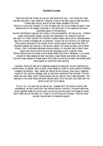 Esszék 'Tourism in Latvia', 1.                