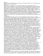 Esszék 'Implementing Change in the Public Sector Information Technology and Business Tra', 1.                