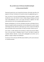 Esszék 'Do You Think Areas of Wild Nature Should Be Developed to Bring Economic Benefits', 1.                