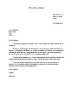 Minták 'The Letter of Application', 1.                