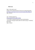 Kutatási anyagok 'Customer-based Brand Equity Model by Kevin Keller and the 4D Branding Model by T', 8.                