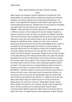 Összefoglalók, jegyzetek 'Roles, Responsibilities and Skills of Sports Coaches', 1.                