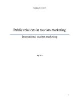 Kutatási anyagok 'Public Relations in Tourism Marketing', 1.                