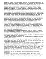 Esszék 'Pharmacist and Pharmacy', 1.                