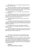 Kutatási anyagok 'The Production of Chocolate', 6.                