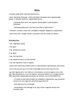 Összefoglalók, jegyzetek 'Biblia', 1.                