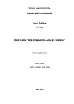 Összefoglalók, jegyzetek 'Itinerary "Relaxing in Sharm el Sheikh"', 1.                