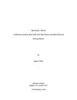 Összefoglalók, jegyzetek 'Deaf Child's World', 1.                