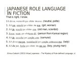 Prezentációk 'Sentence Final Particles in Japanese Language', 11.                