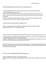 Összefoglalók, jegyzetek 'Poetry Analysis', 2.                