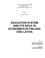 Kutatási anyagok 'Education System and it's Role in Economics in Finland and Latvia', 1.                
