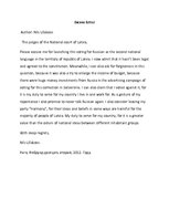 Esszék 'Excuse Letter', 1.                