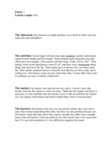 Gyakorlati jelentések 'English Observation Practice', 2.                