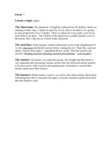 Gyakorlati jelentések 'English Observation Practice', 7.                